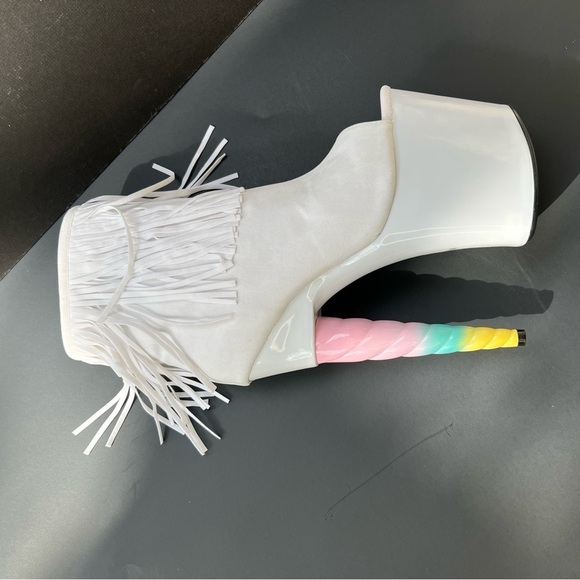 Ellie 7" Unicorn Heel Platform Shoes Stripper Pole Dance Stilettos 777 Prince - Picture 8 of 16